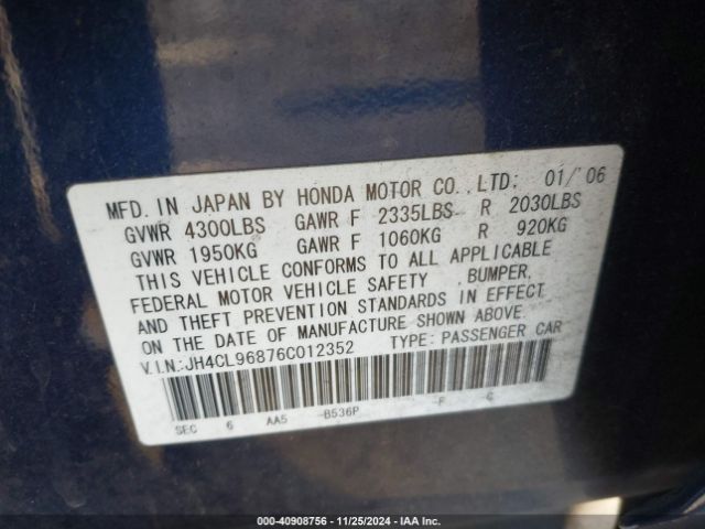 2006 ACURA TSX JH4CL96876C012352 Photo 8