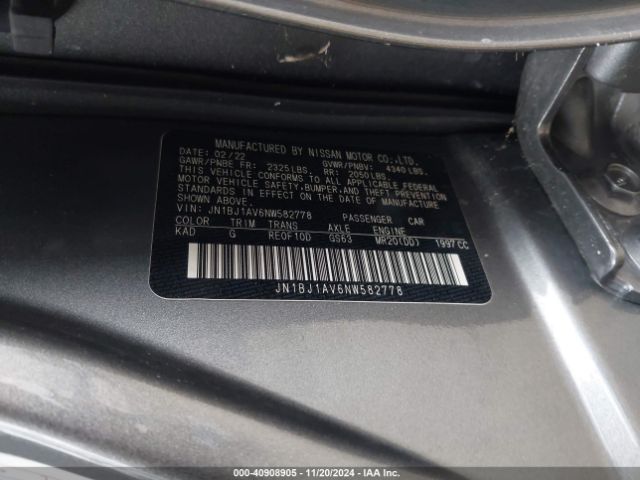 JN1BJ1AV6NW582778 Nissan Rogue Sport S Fwd Xtronic Cvt