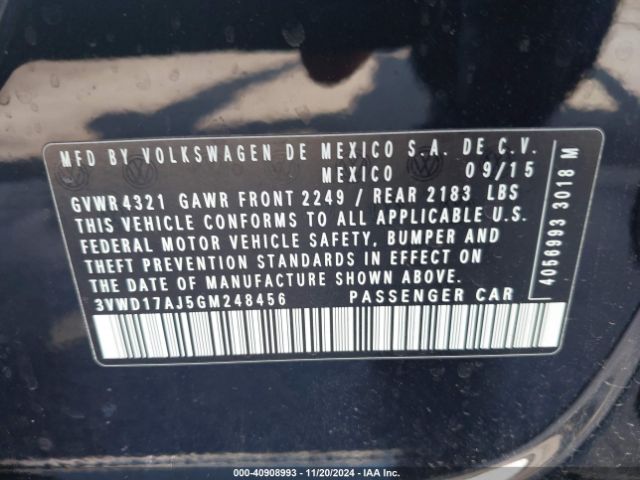 3VWD17AJ5GM248456 Volkswagen Jetta 1.8t Sport