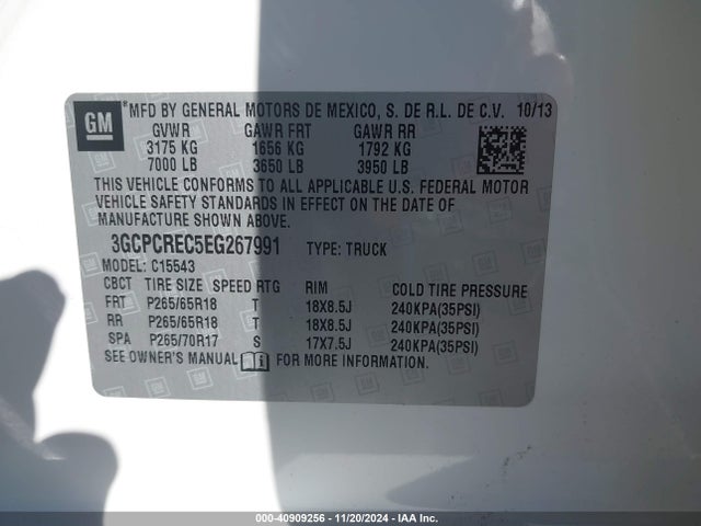 Chevrolet Silverado 1500 1lt 2014 3GCPCREC5EG267991 Image 9