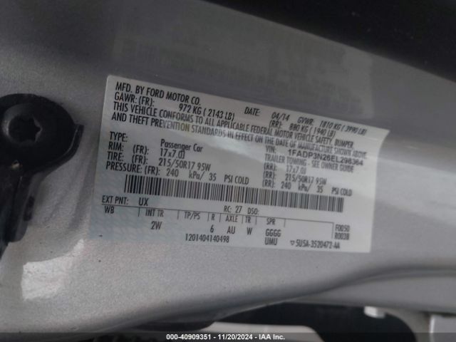 1FADP3N26EL298364 Ford Focus Titanium