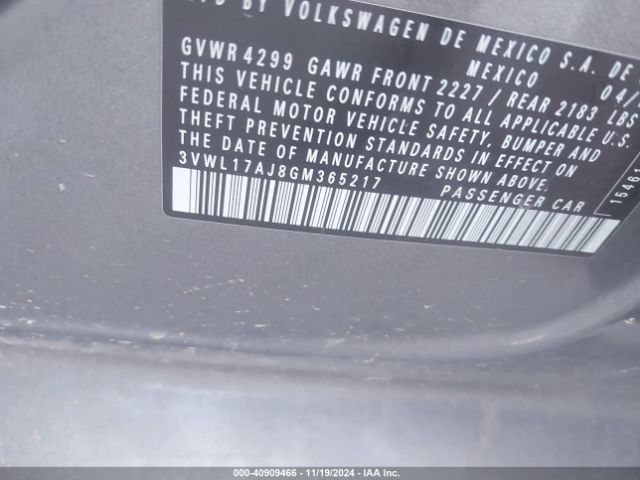 3VWL17AJ8GM365217 Volkswagen Jetta 1.8t Sel