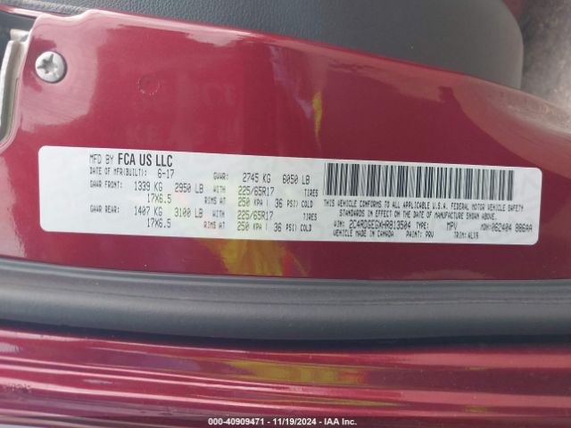 2C4RDGEGXHR813504 Dodge Grand Caravan Gt