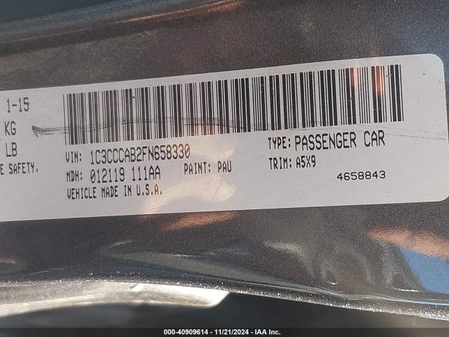 1C3CCCAB2FN658330 Chrysler 200 Limited