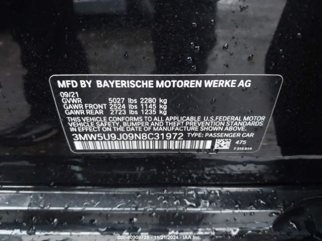 2022 BMW 3 SERIES 3MW5U9J09N8C31972 Photo 8