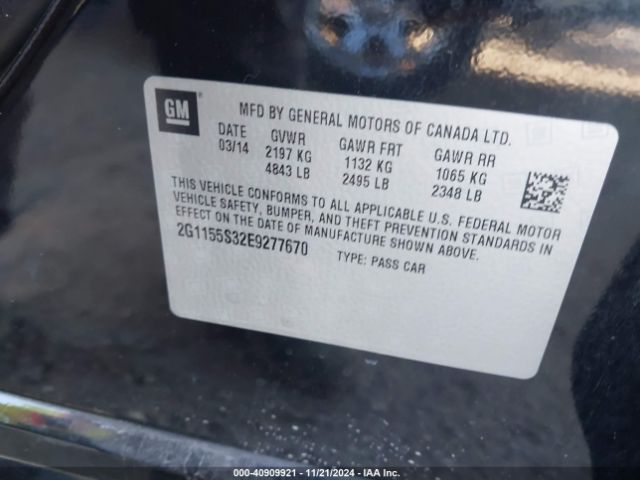 2G1155S32E9277670 Chevrolet IMPALA 2LZ