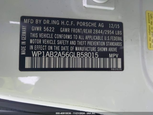 WP1AB2A56GLB58015 Porsche MACAN S