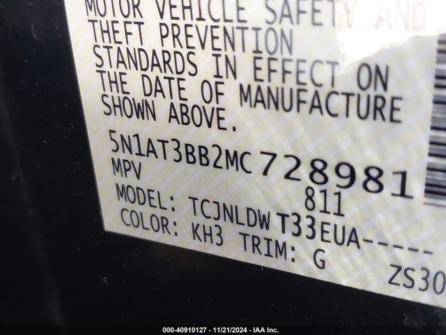 Nissan Rogue Sv Intelligent Awd 2021 5N1AT3BB2MC728981 Image 9