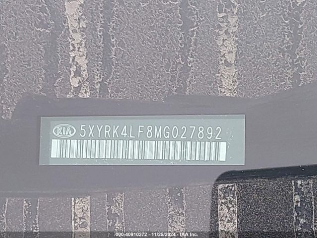 5XYRK4LF8MG027892 KIA Sorento Sx Prestige