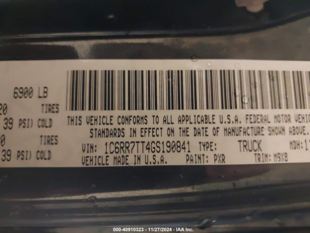 1C6RR7TT4GS190841 RAM 1500 Big Horn
