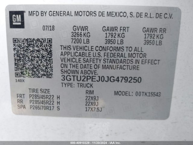 3GTU2PEJ0JG479250 GMC Sierra 1500 Denali