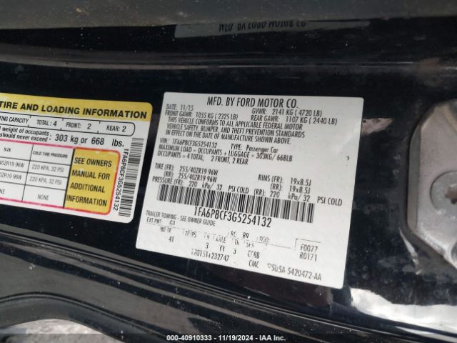 1FA6P8CF3G5254132 Ford Mustang Gt Premium