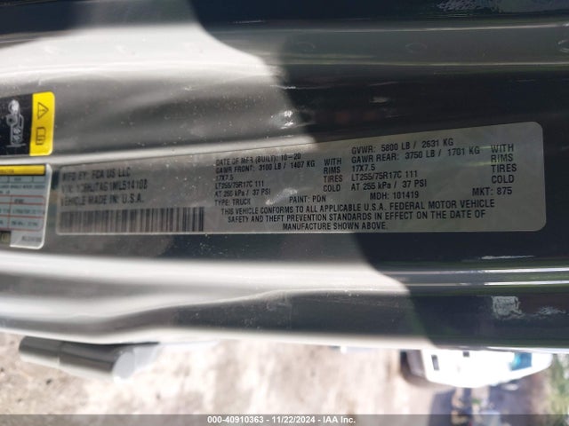 1C6HJTAG1ML514108 Jeep Gladiator Willys 4x4