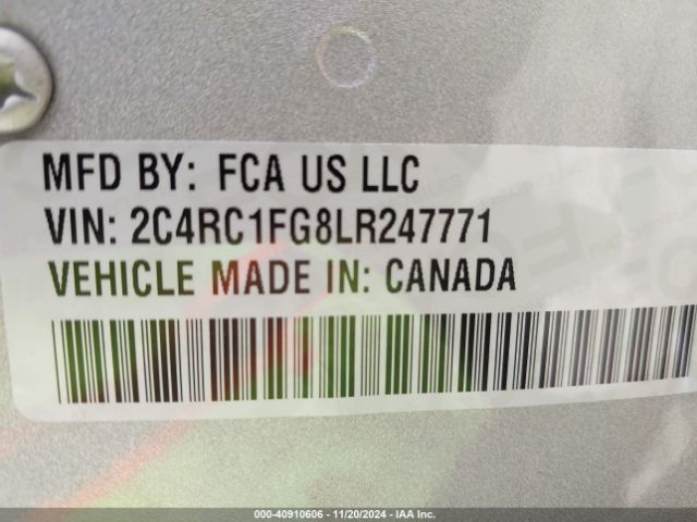 2C4RC1FG8LR247771 Chrysler Pacifica Touring