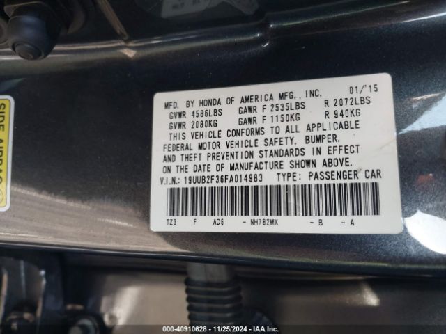 19UUB2F36FA014983 Acura Tlx V6