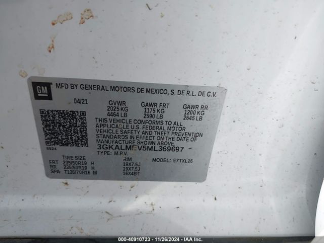 3GKALMEV5ML369697 GMC Terrain Fwd Sle