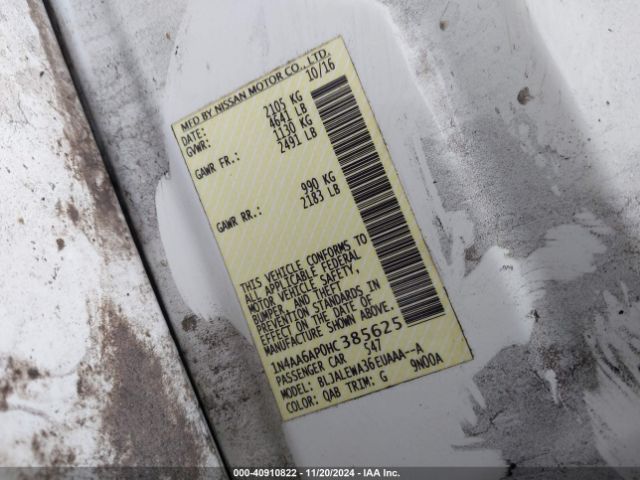 1N4AA6AP0HC385625 Nissan Maxima 3.5 Sl