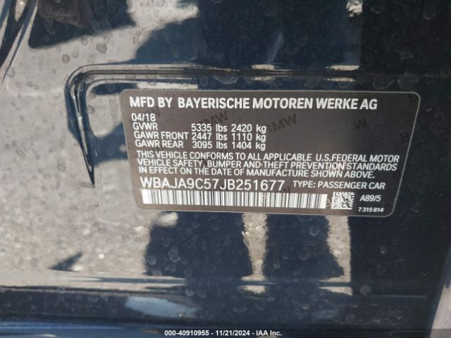 WBAJA9C57JB251677 BMW 530e Iperformance