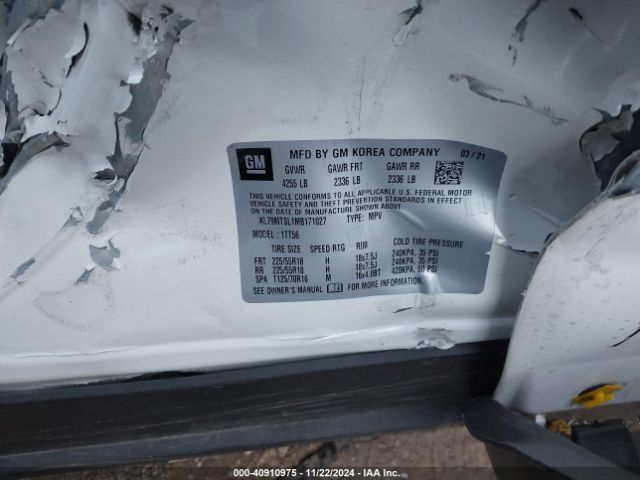 KL79MTSL1MB171027 Chevrolet Trailblazer Fwd Rs