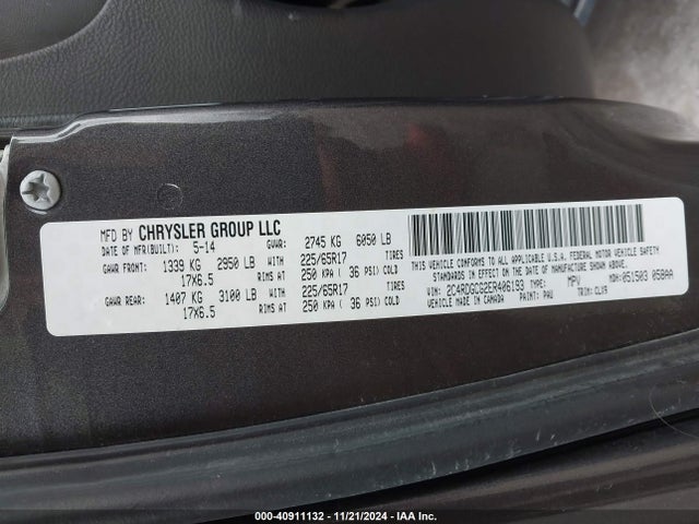 Dodge Grand Caravan Sxt 30th Anniversary 2014 2C4RDGCG2ER406193 Image 9