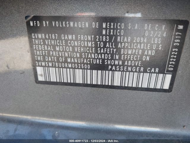 3VW5M7BU0RM052500 Volkswagen Jetta 1.5t S