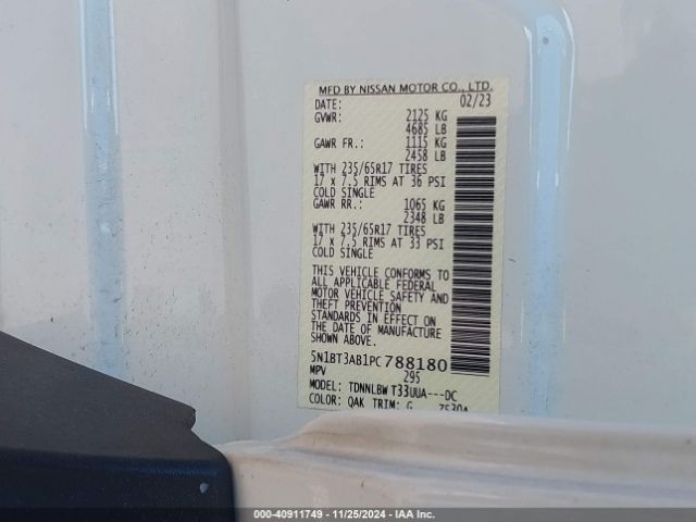 5N1BT3AB1PC788180 Nissan ROGUE S