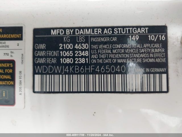 WDDWJ4KB6HF465040 Mercedes-Benz C 300 4matic