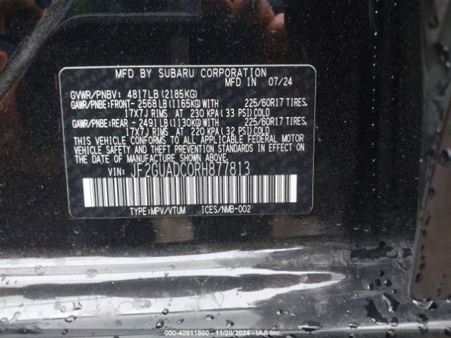 JF2GUADC0RH877813 Subaru Crosstrek Premium