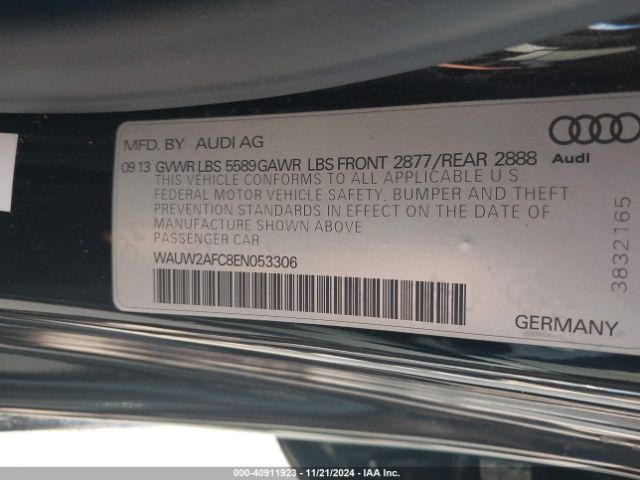 WAUW2AFC8EN053306 Audi S7 4.0t Prestige