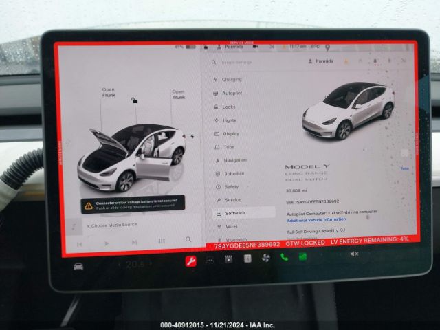 7SAYGDEE5NF389692 Tesla Model Y Long Range Dual Motor All-wheel Drive