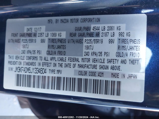 JM3KFADM5J1334604 Mazda Cx-5 Grand Touring