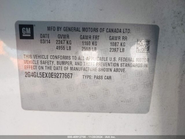 2G4GL5EX0E9277667 Buick Regal Turbo