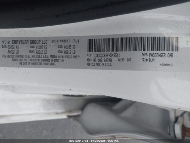 1C3CCCCB2FN549511 Chrysler 200 C