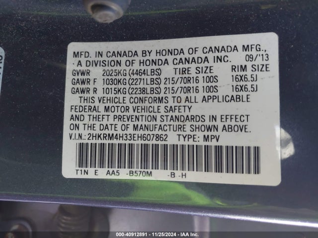 Honda CR-V LX 2014 2HKRM4H33EH607862 Image 9