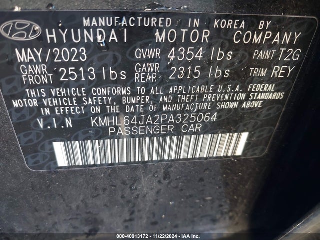 Hyundai SONATA SEL 2023 KMHL64JA2PA325064 Image 9