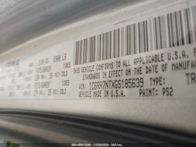1C6RR7NTXGS185639 RAM 1500 Laramie