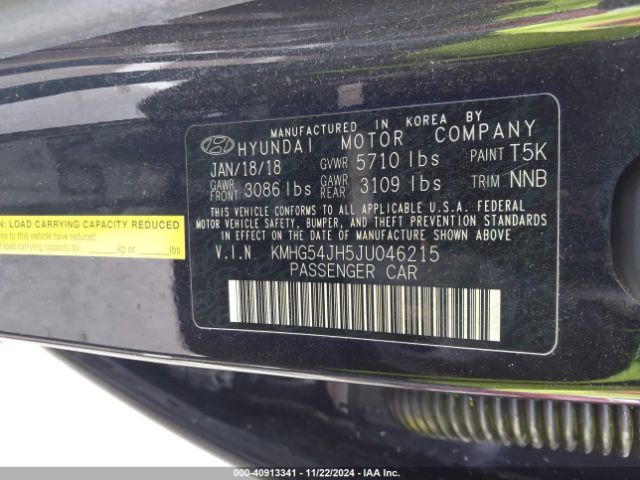 KMHG54JH5JU046215 Genesis G90 5.0 Ultimate