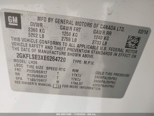 2GKFLSE3XE6264720 GMC Terrain Slt-1