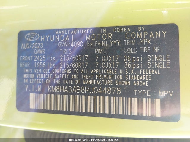 Hyundai Kona Se 2024 KM8HA3AB8RU044878 Image 9