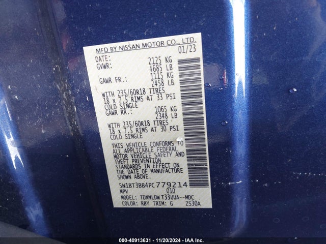 Nissan Rogue Sv Intelligent Awd 2023 5N1BT3BB4PC779214 Image 9