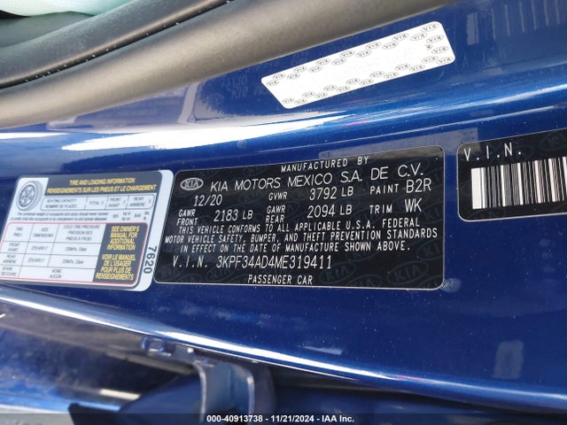KIA Forte Gt-line 2021 3KPF34AD4ME319411 Image 9