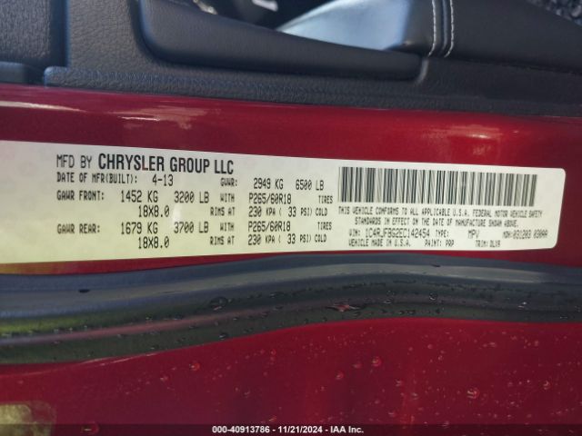 1C4RJFBG2EC142454 Jeep Grand Cherokee Limited