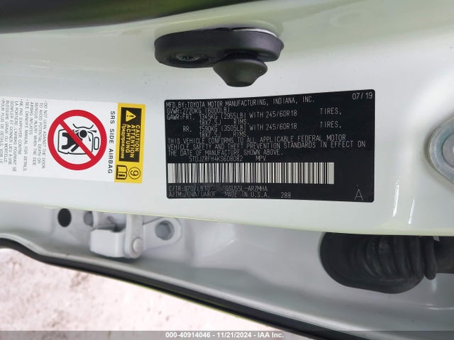 5TDJZRFH4KS608082 Toyota Highlander Xle