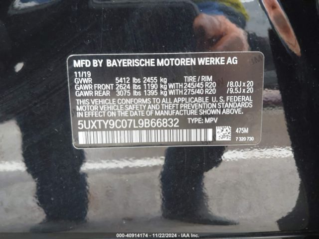 5UXTY9C07L9B66832 BMW X3 M40i