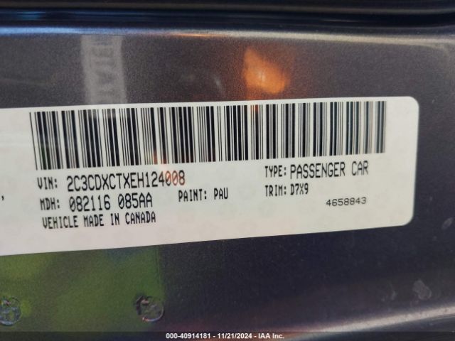 2C3CDXCTXEH124008 Dodge CHARGER R/T