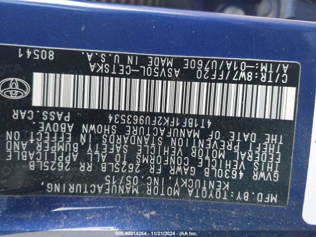 4T1BF1FK2FU963534 Toyota CAMRY SE