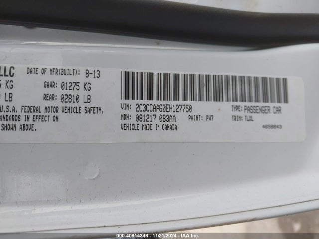 Chrysler 300 2014 2C3CCAAG0EH127750 Image 9