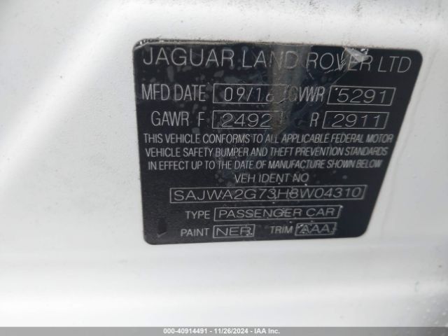 2017 JAGUAR XJ SAJWA2G73H8W04310 Photo 8