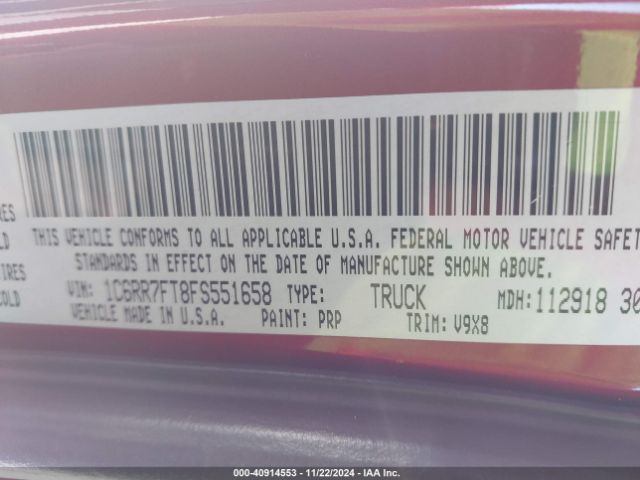 1C6RR7FT8FS551658 RAM 1500 Express