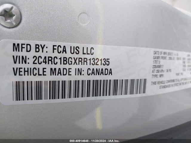 Chrysler Pacifica Touring L 2024 2C4RC1BGXRR132135 Image 9